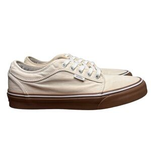 Vans Men's Cream Canvas Sneakers